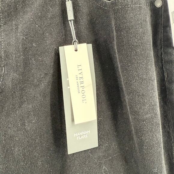 LIVERPOOL Hannah Flare Corduroy Pants Size 18W Onyx Black Stretch Plus Curvy NWT - Picture 8 of 16